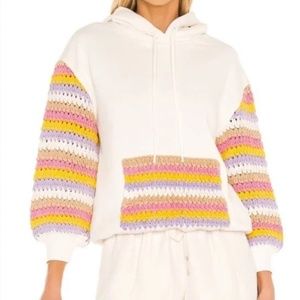 ALICE + OLIVIA Nisa Crochet Combo Hoodie